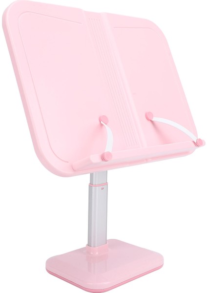 Sayfa Klipsli Ayarlanabilir Kitap Tutucu Çok Açı Ayarlı Alüminyum Çocuk Okuma Standı Dizüstü Bilgisayar Ders Kitabı Pembe (Yurt Dışından)