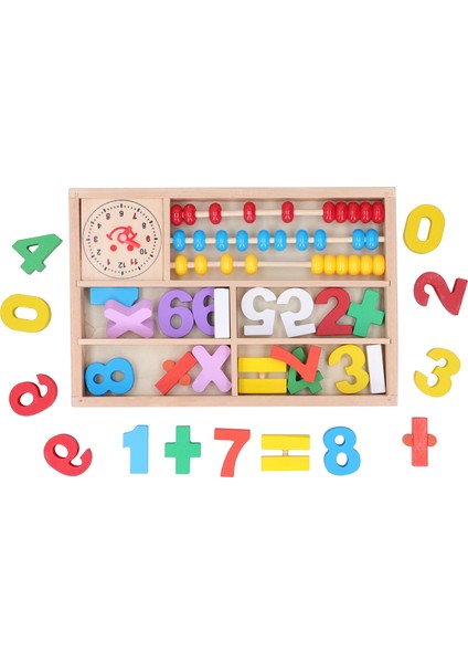 Ahşap Abaküs Aritmetik Blokları Matematik Öğrenme Erken Eğitim Çocuklar Bebek Oyuncağı (Yurt Dışından)