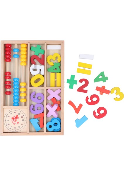 Ahşap Abaküs Aritmetik Blokları Matematik Öğrenme Erken Eğitim Çocuklar Bebek Oyuncağı (Yurt Dışından)