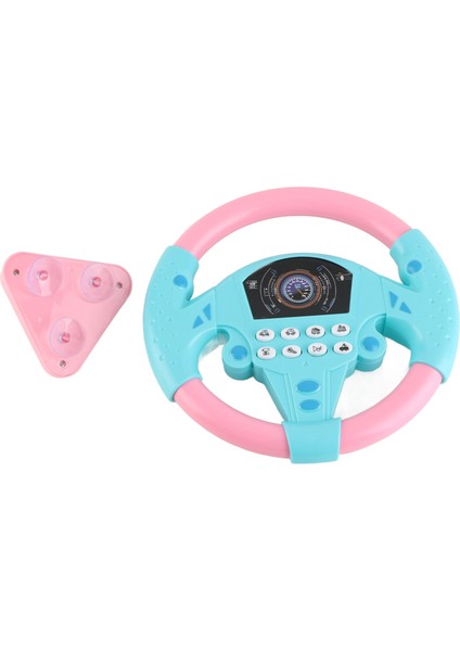 Bebek Eğitici Copilot Direksiyon Simidi Müzik Çocuk Akıllı Oyuncak (Pembe Mavi) (Yurt Dışından)