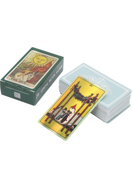 Kehanet Kartları Vintage Tarot Kartları Destesi Ingilizce Dil Etkileşimli Tahta Oyunu (Yurt Dışından)