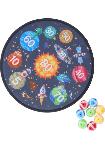 Astral Kids Dart Tahtası Oyunu Komik Ebeveyn Çocuk Etkileşimi Planet Dart Tahtası Yapışkan Top ile Iç Mekan Dış Mekan Için (Yurt Dışından)