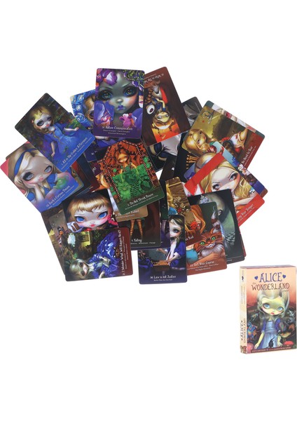 Harikalar Diyarı Hologram Kağıdı Tarot Kartları Kehanet Oyun Kartları Etkileşim Tahta Oyunu Kartı (Yurt Dışından)