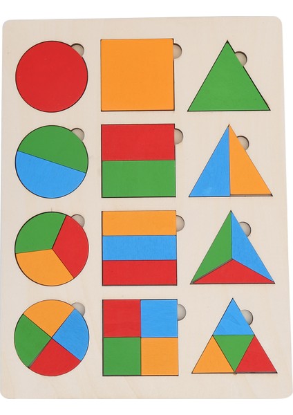 Ahşap Geometrik Şekil Tahtası Okul Öncesi Öğrenme Eğitici Oyun Oyuncakları Çocuklar Için Yürümeye Başlayan Çocuklar3 Tür Kombinasyonu