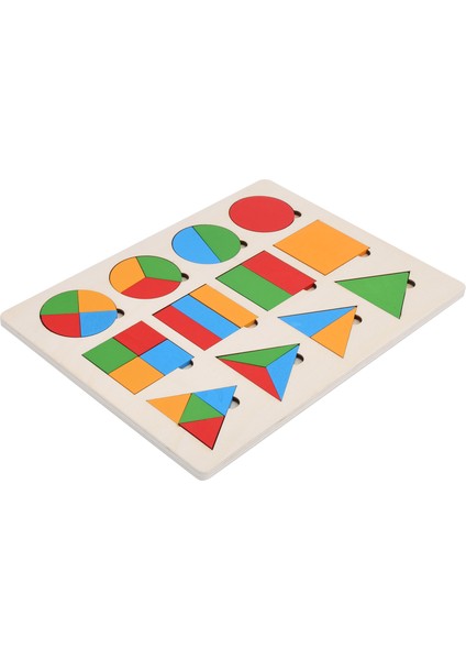 Ahşap Geometrik Şekil Tahtası Okul Öncesi Öğrenme Eğitici Oyun Oyuncakları Çocuklar Için Yürümeye Başlayan Çocuklar3 Tür Kombinasyonu