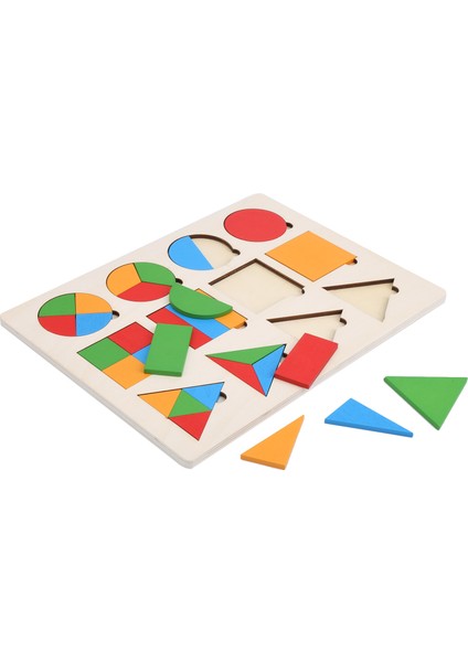 Ahşap Geometrik Şekil Tahtası Okul Öncesi Öğrenme Eğitici Oyun Oyuncakları Çocuklar Için Yürümeye Başlayan Çocuklar3 Tür Kombinasyonu