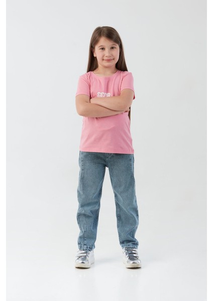 Good Vibes Only Yazı Baskılı Kız Çocuk Tişört indirimleri