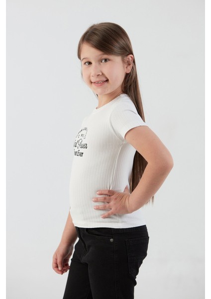 Fitilli Girl Power Baskılı Kız Çocuk Bluz fiyatları