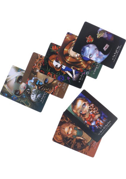 Harikalar Diyarı Hologram Kağıdı Tarot Kartları Kehanet Oyun Kartları Etkileşim Tahta Oyunu Kartı (Yurt Dışından)