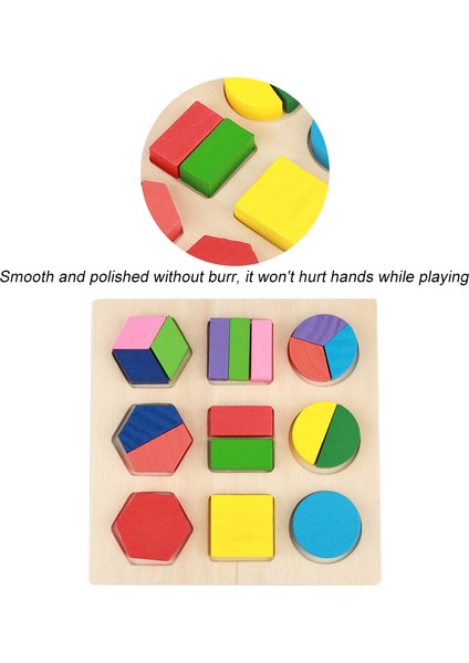 Çocuklar Için Eğitici Ahşap Oyuncak Seti Geometrik Blok Yapı Bulmacası Bebek Erken Öğrenme Aracı (#3) (Yurt Dışından)