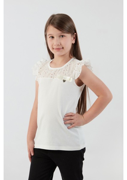 Nakışlı F Harf Armalı Kız Çocuk Bluz fiyatları