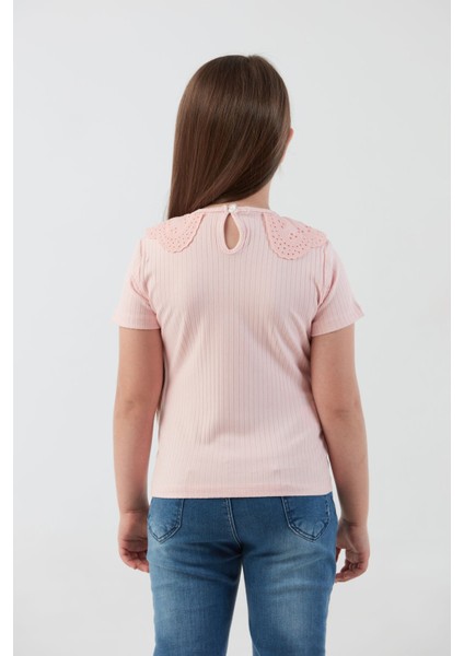 Bebe Yaka Fitilli Kız Çocuk Tişört fırsatları