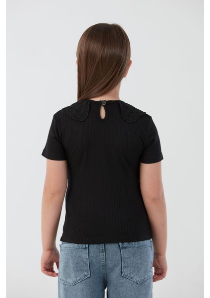 Bebe Yaka Fitilli Kız Çocuk Tişört modelleri