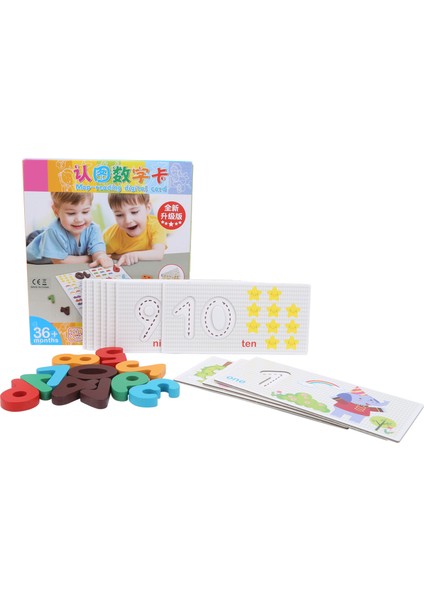 Yürümeye Başlayan Çocuklar Matematik Flaş Kartları Ahşap Sayı Blokları Kartları Çocuklar Erken Eğitim Oyuncakmatematik Flaş Kartları (Yurt Dışından)