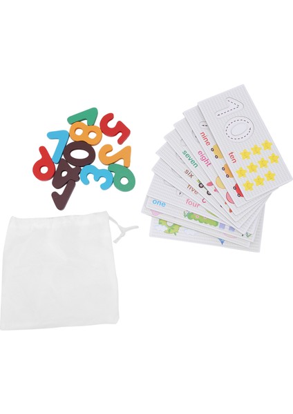Yürümeye Başlayan Çocuklar Matematik Flaş Kartları Ahşap Sayı Blokları Kartları Çocuklar Erken Eğitim Oyuncakmatematik Flaş Kartları (Yurt Dışından)