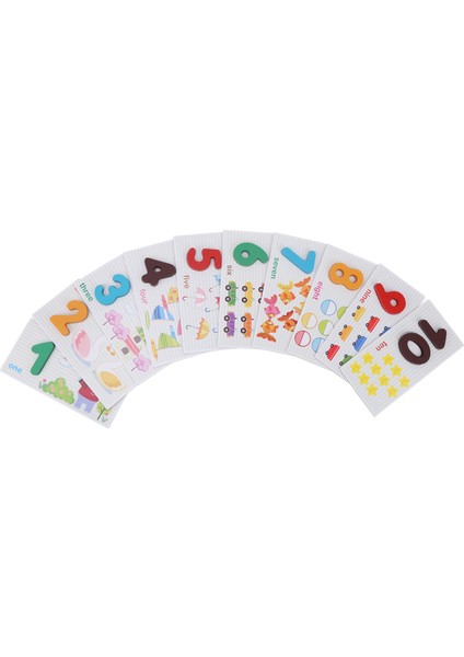 Yürümeye Başlayan Çocuklar Matematik Flaş Kartları Ahşap Sayı Blokları Kartları Çocuklar Erken Eğitim Oyuncakmatematik Flaş Kartları (Yurt Dışından)