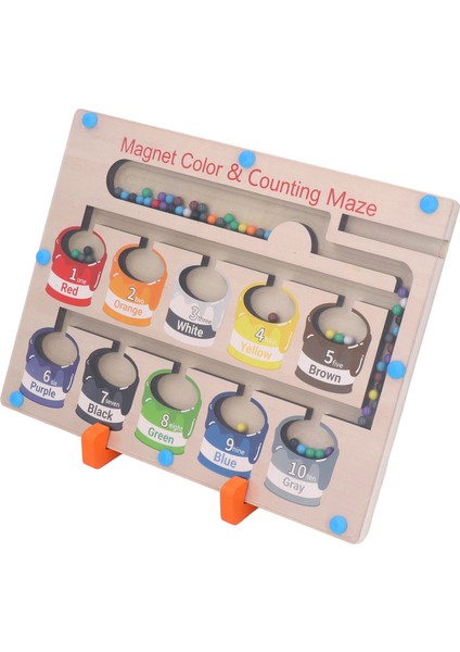 Ahşap Mıknatıs Montessori Oyuncakları Boncuk Labirent Bulmaca Geniş Eşleştirme Oyunu Sıralama Oyuncakları Erkek Kızlar Tip B (Yurt Dışından)