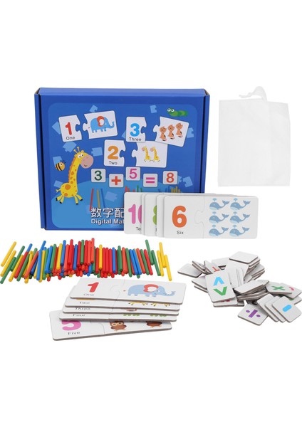 Matematik Sayı Eşleştirme Sayma Kartı Erken Eğitici Ahşap Oyuncaklar Çocuklar Içinsayı Eşleştirme (Yurt Dışından)
