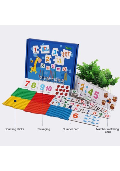 Matematik Sayı Eşleştirme Sayma Kartı Erken Eğitici Ahşap Oyuncaklar Çocuklar Içinsayı Eşleştirme (Yurt Dışından)