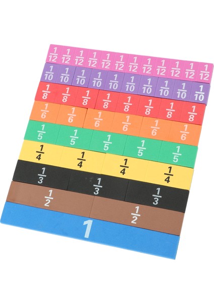 51 Adet Manyetik Kesir Fayansları Öğretim Kaynakları Beyin Eğitimi Reçine Matematik Manipülatifleri Seti Çocuklar Için