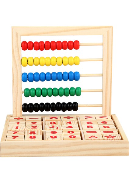 Ahşap Matematik Blokları Eğitici Erken Öğrenme Parlak Renk Beceri Geliştirme Matematik Sayma Tahtası Oyuncağı