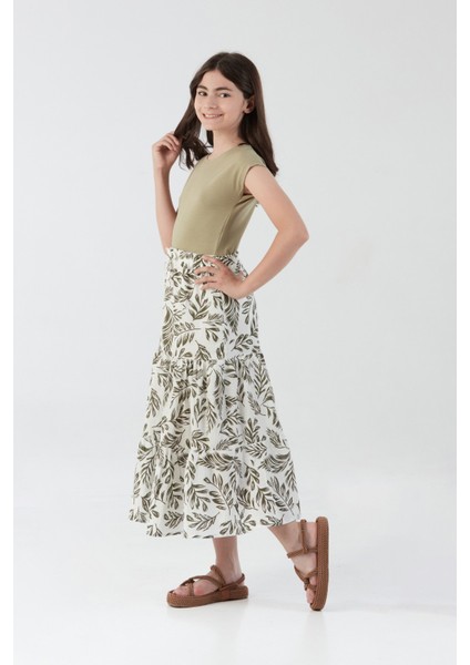 Desenli Midi Boy Kız Çocuk Etek fiyatları