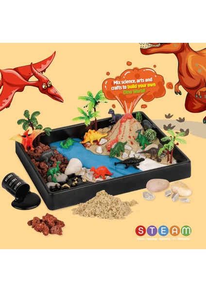 Dinozor Sahnesi Seti Yaratıcılığı Geliştirin Canlı Dinozor Oyuncağı Çocuklar Için Doğum Günü Partileri