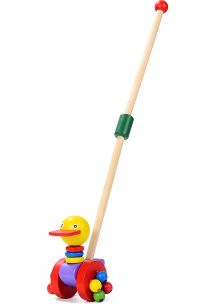 Ahşap Bebek Yürüteci Ahşap Itme ve Çekme Yürüme Oyuncağı Çocuk Yürümeyi Öğreniyor Hayvan Itme Oyuncağı (Yurt Dışından)