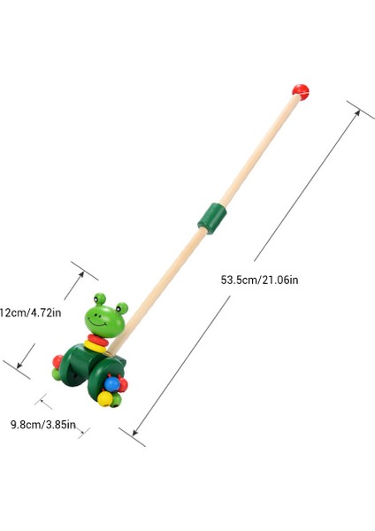 Ahşap Bebek Yürüteci Ahşap Itme ve Çekme Yürüme Oyuncağı Çocuk Yürümeyi Öğreniyor Hayvan Itme Oyuncağı (Yurt Dışından)