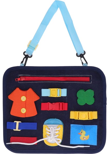 Montessori Busy Board Temel Beceriler Giyinmeyi Öğrenin El Becerisi El Göz Koordinasyonu Yürümeye Başlayan Çocuk Seyahat Oyuncakları Çocuklar Için (Yurt Dışından)