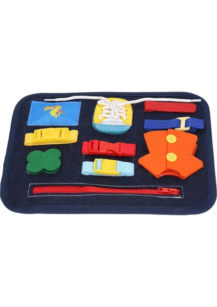 Montessori Busy Board Temel Beceriler Giyinmeyi Öğrenin El Becerisi El Göz Koordinasyonu Yürümeye Başlayan Çocuk Seyahat Oyuncakları Çocuklar Için (Yurt Dışından)