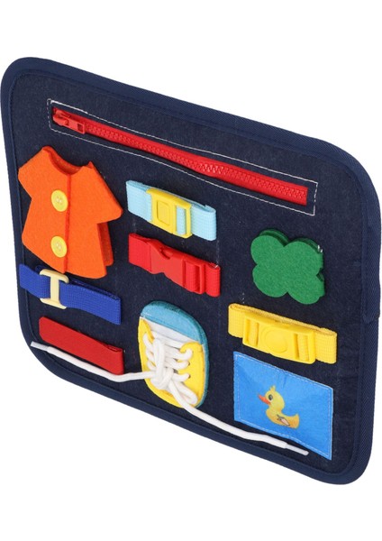 Montessori Busy Board Temel Beceriler Giyinmeyi Öğrenin El Becerisi El Göz Koordinasyonu Yürümeye Başlayan Çocuk Seyahat Oyuncakları Çocuklar Için (Yurt Dışından)