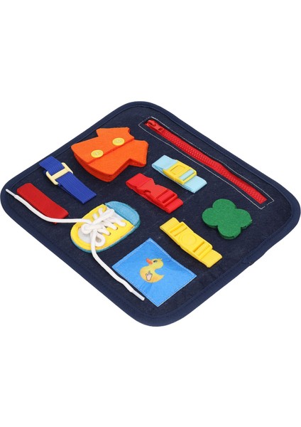 Montessori Busy Board Temel Beceriler Giyinmeyi Öğrenin El Becerisi El Göz Koordinasyonu Yürümeye Başlayan Çocuk Seyahat Oyuncakları Çocuklar Için (Yurt Dışından)
