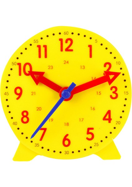 Saat Öğretim Yardımı Öğrenme Modeli Oyuncak Öğrenciler Çocuklar Bilişsel Zaman Aracı 3 Işaret Bağlantısı 24 Saat Sistemi 10CM Sarı (Yurt Dışından)