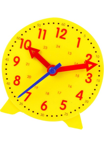 Saat Öğretim Yardımı Öğrenme Modeli Oyuncak Öğrenciler Çocuklar Bilişsel Zaman Aracı 3 Işaret Bağlantısı 24 Saat Sistemi 10CM Sarı (Yurt Dışından)
