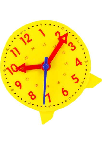 Saat Öğretim Yardımı Öğrenme Modeli Oyuncak Öğrenciler Çocuklar Bilişsel Zaman Aracı 3 Işaret Bağlantısı 24 Saat Sistemi 10CM Sarı (Yurt Dışından)