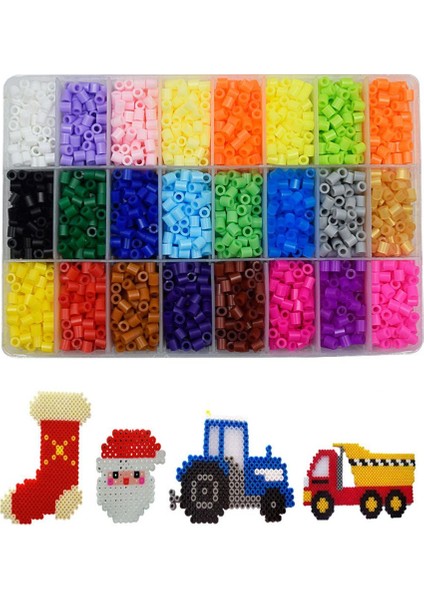 4800 Adet 5mm Plastik Tüp Boncuk Oyuncak Boncuklar 24 Renkli Tüp Boncuklar Dıy Eriyen Sigorta Küçük Aralayıcı Boncuklar Çocuklar Için El Sanatları Yedekleri