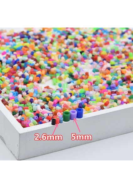 4800 Adet 5mm Plastik Tüp Boncuk Oyuncak Boncuklar 24 Renkli Tüp Boncuklar Dıy Eriyen Sigorta Küçük Aralayıcı Boncuklar Çocuklar Için El Sanatları Yedekleri fiyatları