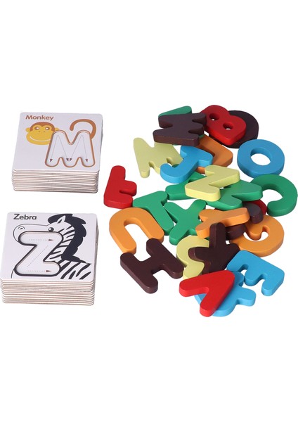 Alfabe Flaş Kartları Abc Montessori Eğitici Oyuncaklar 3-5 Yaş Arası Çocuklar Için Prescool Öğrenme Aktiviteleri