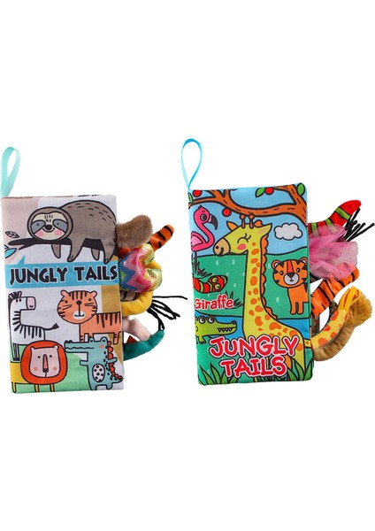 Adet Zürafa Rakun Tipi Bebek Hayvan Bez Kitap Seti Ilginç Yumuşak Bebek Bulmaca Oyuncak Kitabı Ev Için modelleri