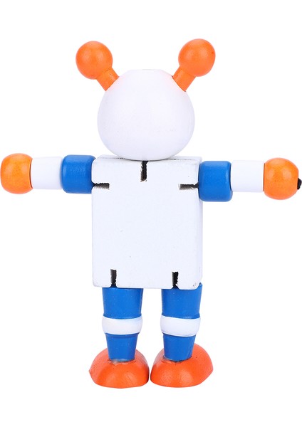 Kişilik Sevimli Ahşap Robot Oyuncakları Çocuklar Için Öğrenme ve Eğitici Oyuncaklar (Beyaz) (Yurt Dışından)