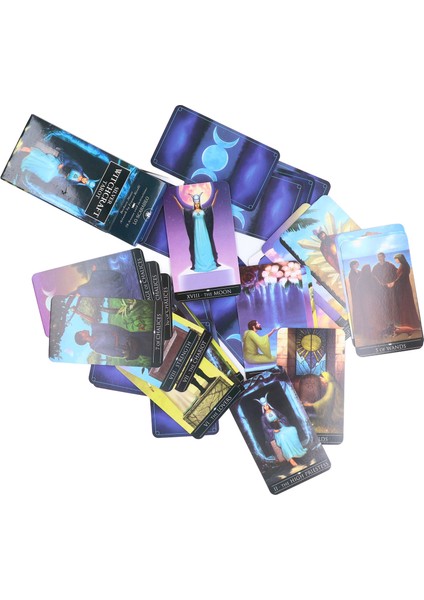 78 Deste Gümüş Cadılık Tarot Ingilizce Dili Kaplamalı Kağıt Tahmin Kart Desteleri (Yurt Dışından)