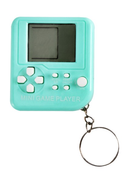Anahtarlık Blokları Oyun Makinesi Retro Blokları Mini Oyun Konsolu Anahtarlık El Oyun Makinesi Camgöbeği