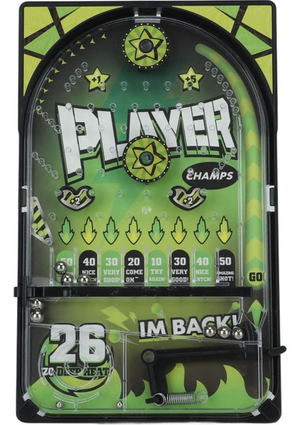 Çocuklar Pinball Oyunu El Göz Koordinasyonunu Geliştirin Çocuklar Pinball Yarış Oyuncağı Braketli Koyu Yeşil