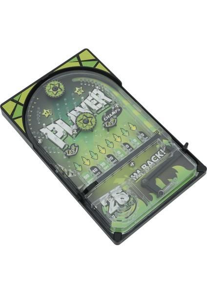 Çocuklar Pinball Oyunu El Göz Koordinasyonunu Geliştirin Çocuklar Pinball Yarış Oyuncağı Braketli Koyu Yeşil