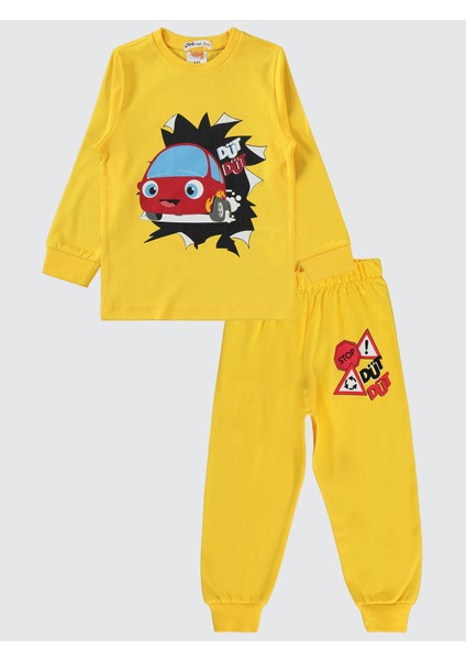 Erkek Çocuk Pijama Takımı 2-5 Yaş Sarı