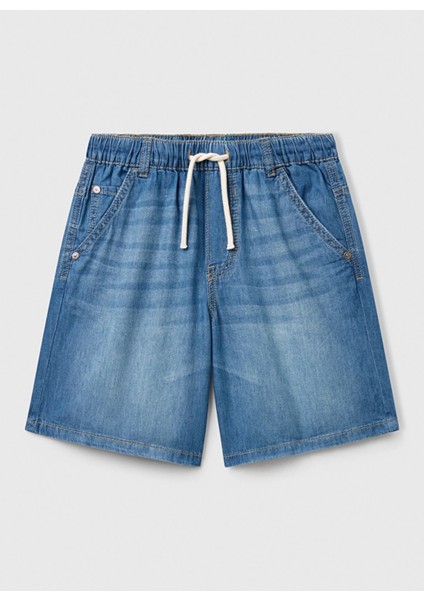 Normal Bel Regular Fit Koyu Indigo Erkek Çocuk Şort 4DHJC9047