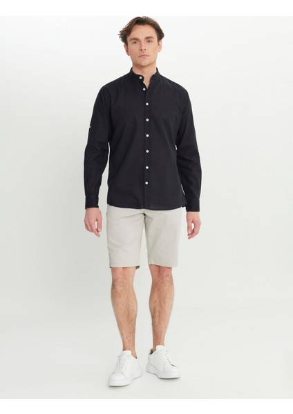 Comfort Fit Hakim Yaka Siyah Erkek Gömlek ACE020252167_SYH fiyatları