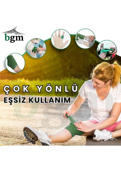 Elastik Kendinden Yapışkanlı Bandaj 10CM x 4.5m Koyu Yeşil Coban Bandajı Sporcu Bandı Elastik Banda indirimleri