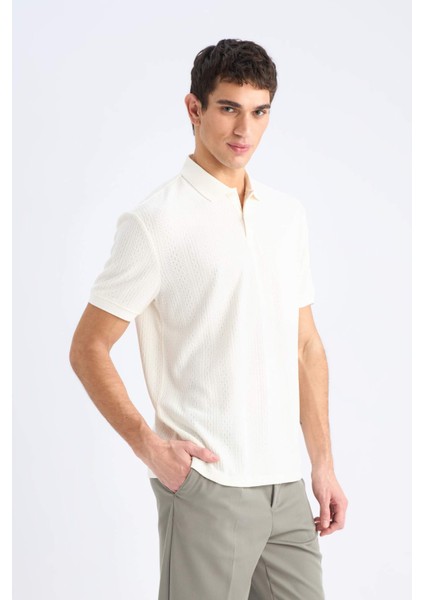 Regular Fit Polo Yaka Kısa Kollu Triko Tişört C4140AX25SM modelleri